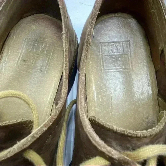 Frye brown casual oxfords with crepe sole shoes  size 12 - Picture 9 of 9